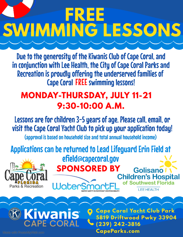 yc pool swim lessons flyer